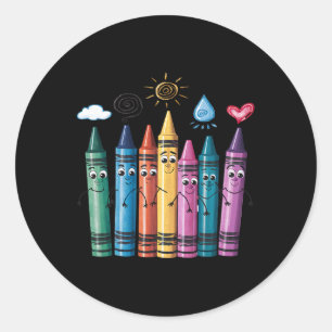 Adesivo Giz de Cera Fashionable Crayon Mood Color Sexta-fe