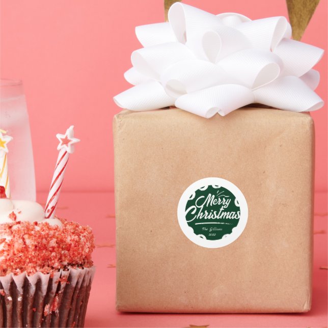 Adesivo giz Feliz de Natal Verde (Festa)