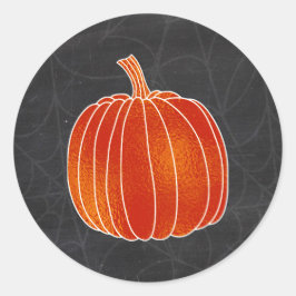 Adesivo Giz Pombo de Outono Laranja Brilhante Giz de Teia 