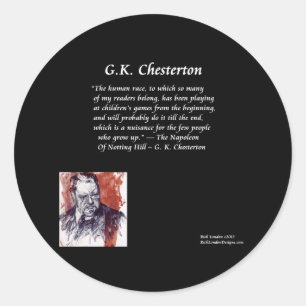 Adesivo GK Chesterton & Linha do Livro de Abertura
