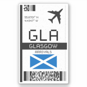 Adesivo GLA Glasgow Boembarque Pass - Viagem da Escócia