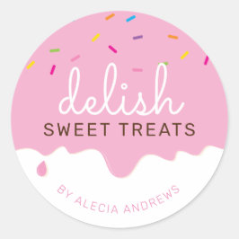 Adesivo GLACÉ FESTADO DRIPS bolos fofinhos borrifos cor-de