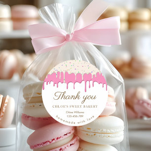 Adesivo Glacé rosa - Lançamento - Obrigado