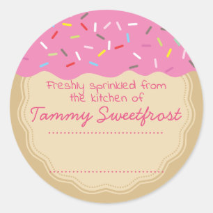 Adesivo glacés cor-de-rosa da cozinha da padaria
