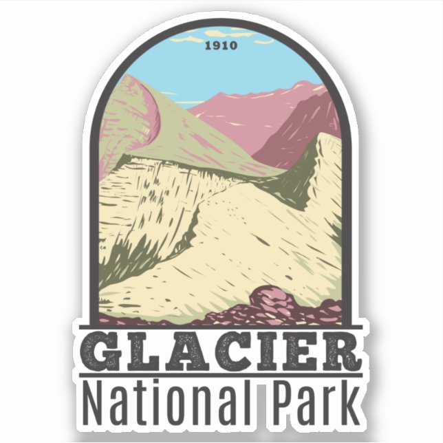 Adesivo Glaciar National Park Montana Triple Divide (Frente)