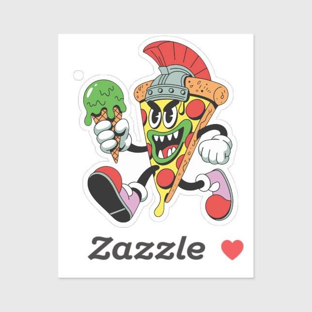Adesivo Gladiator Pizza Slice Brainrot (Folha)
