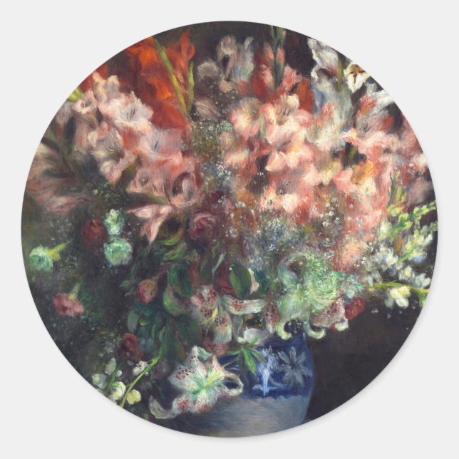 Adesivo Gladioli em um vaso por Auguste Renoir Art (Frente)