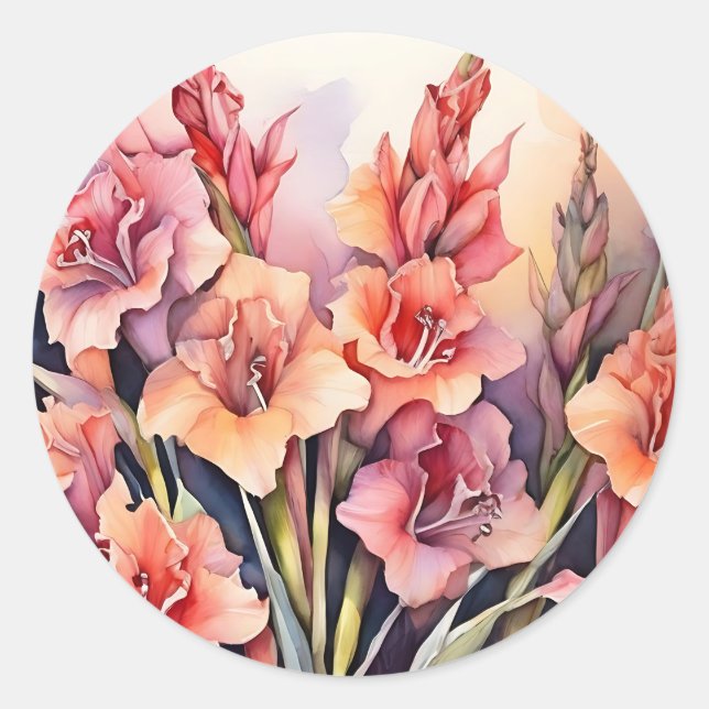 Adesivo Gladiolus Watercolor (Frente)