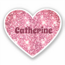 Glam Aestic Girly Pink Glitter Heart Name
