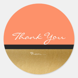 Adesivo Glam Chic Elegante Moderno Coral e Dourado