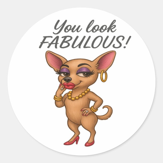 Adesivo Glam Chihuahua (Frente)