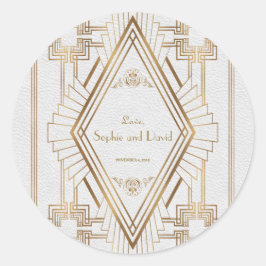 Adesivo Glam Dourado e Excelente Branco Casamento Gatsby