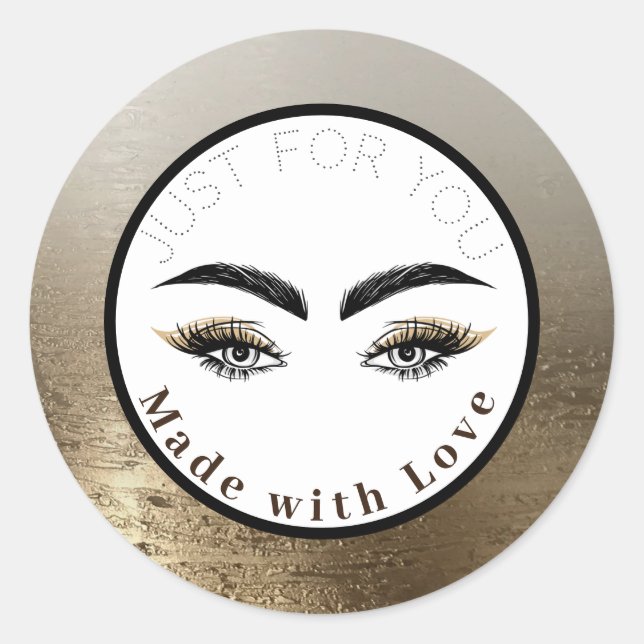 Adesivo Glam Dourado Lashes Makeeyes (Frente)