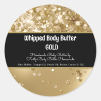 Glam Glitter Lantejoulas Dourado Banho Marca Embal