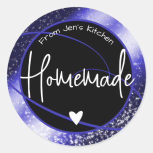 Adesivo Glam Luxury Glitter Sparkle Blue Homemade Heart