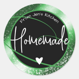 Adesivo Glam Luxury Glitter Sparkle Green Homemade Heart