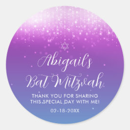 Adesivo Glam Purple Teal Bat Mitzvah
