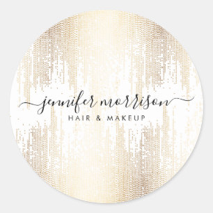 Adesivo Glam Script Dourada Chuva Confetti