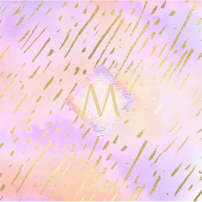 Adesivo Glama de Impressão Dourada Rosa Brilhante bonito (Frente)