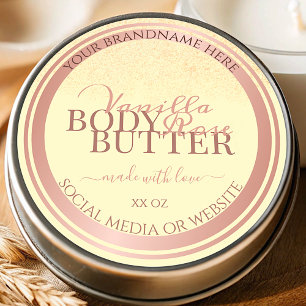 Adesivo Glamor Cream Product Packaging Labs Rosa Dourado