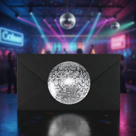 Adesivo Glamor do partido Silver Disco Ball