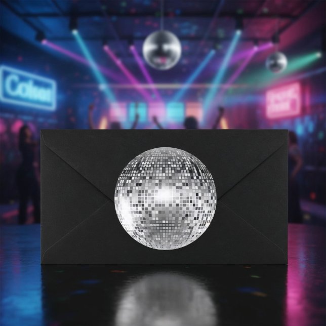 Adesivo Glamor do partido Silver Disco Ball (Criador carregado)