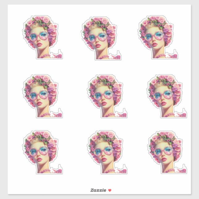 Adesivo Glamor Tropical Queen Sticker (Folha)