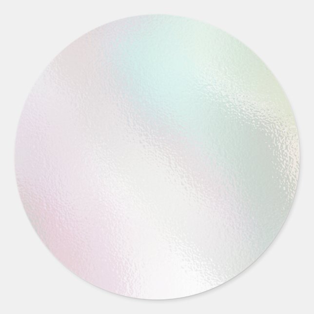 Adesivo Glamorosa pérola iridescente romântica holográfica (Frente)