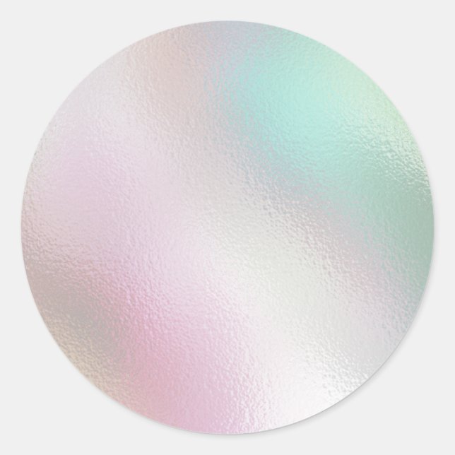 Adesivo Glamorosa pérola iridescente romântica holográfica (Frente)
