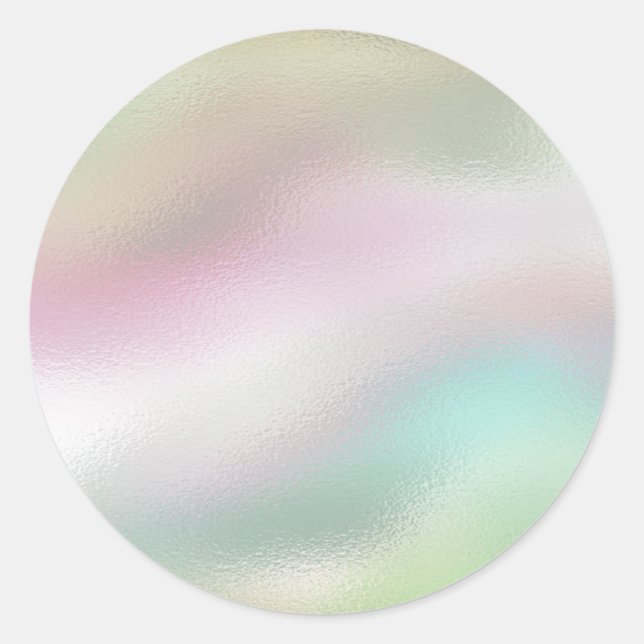 Adesivo Glamorosa pérola iridescente romântica holográfica (Frente)