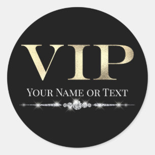 Adesivo Glamoroso Gold VIP em Preto