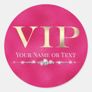 Adesivo Glamoroso Gold VIP em Rosa Quente