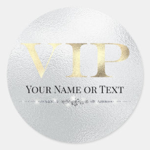 Adesivo Glamoroso Ouro VIP em Prata