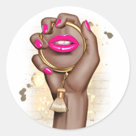 Adesivo Glamour Chic Rosa e Dourado