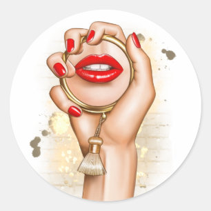 Adesivo Glamour Chic Vermelho e Dourado