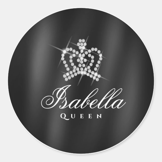 Adesivo Glamour Crown Black White (Frente)