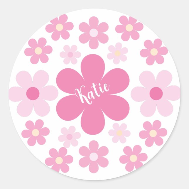 Adesivo  Glamour de Flor Rosa- (Frente)