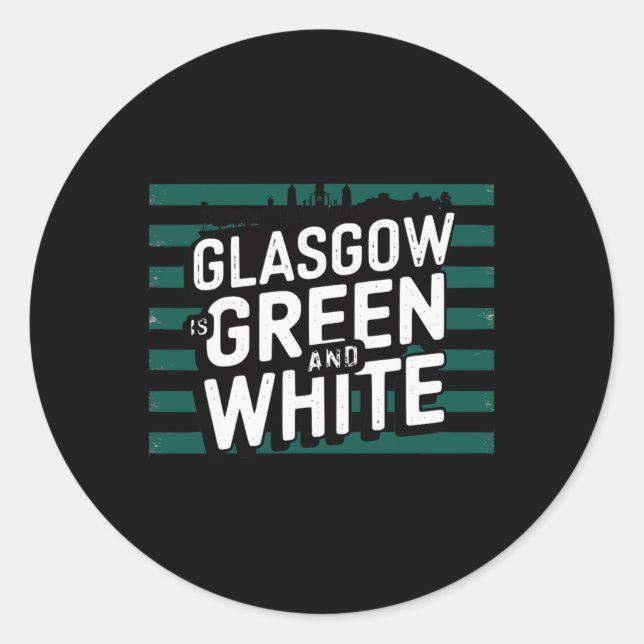Adesivo Glasgow É Verde E Branco (Frente)