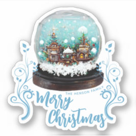 Adesivo Glass Snowball Winter Village Foliage Christmas