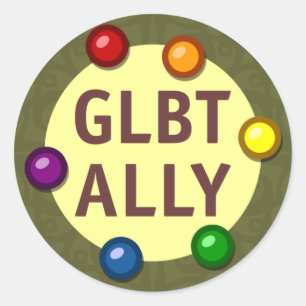 Adesivo GLBT Ally Baubles Round Sticker