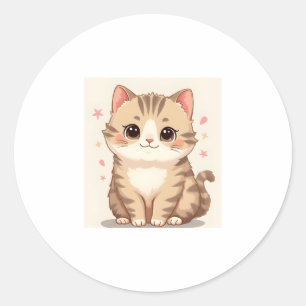 Adesivo Gleeful Cat: Bela Arte Kawaii Kitten para Qualquer