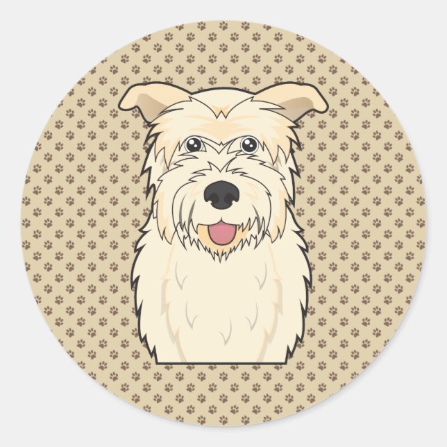Adesivo Glen de Imaal Terrier Cartoon (Frente)