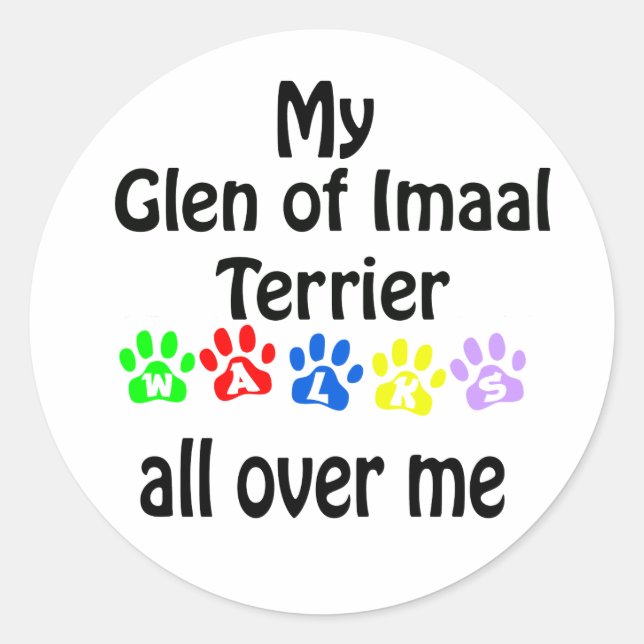 Adesivo Glen of Imaal Terrier Walks Design (Frente)