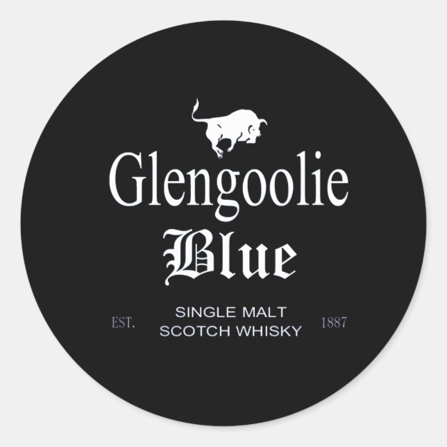 Adesivo Glengoolie Blue Scotch Whisky (Frente)