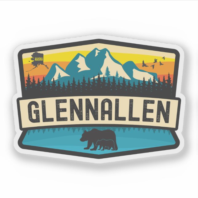 Adesivo Glennallen, Alasca (Frente)