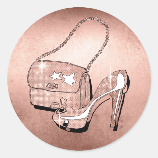 Adesivo Glitter and Shine Accessories Rosa Dourado ID675 (Frente)