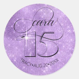 Adesivo Glitter and Shine Quinceanera Violet ID701