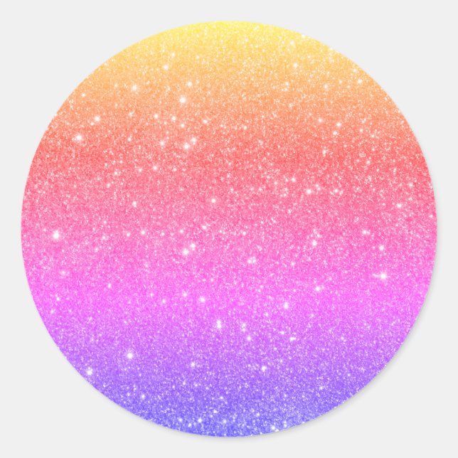 Adesivo Glitter Arco-Íris Colorido (Frente)