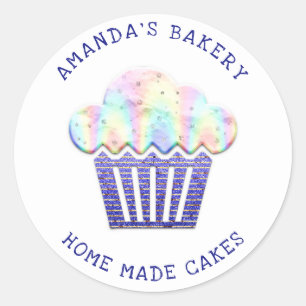 Adesivo Glitter Blu, Glitter Blu, Cupcake De Cakes