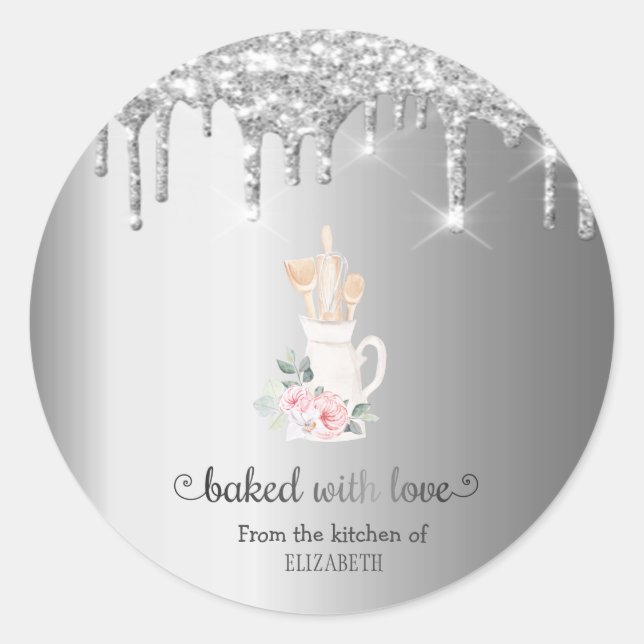 Adesivo Glitter Coloca Flores Folhas Folha Folha Folha (Frente)